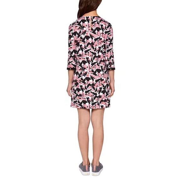 Ted Baker Colour by Numbers Queta Crane-Print Dress in Pink Size 3 (8 US) - Picture 2 of 9